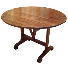 Early 19th century walnut French wine tasting table