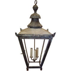 Antique 19th century English copper lantern