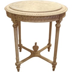 19th century Louis XVI painted round table