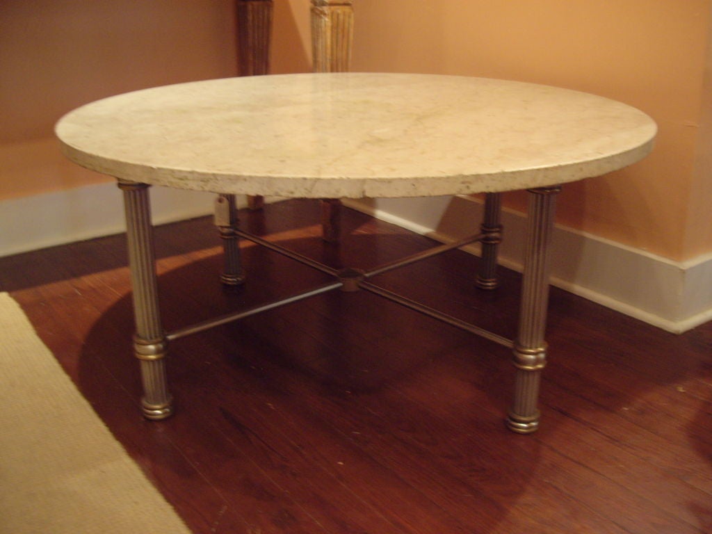 Elegant vintage round coffee table