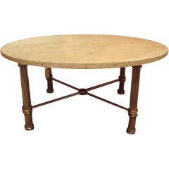 Elegant vintage round coffee table