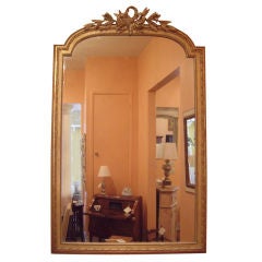 19th c. French Louis XVI gilt mirror