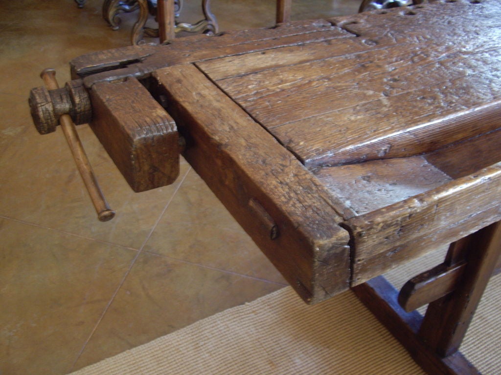 19th C. Rustic Italian Workbench For Sale 3