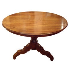 19th century Italian walnut center hall table