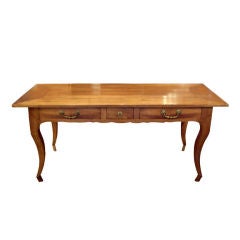 Antique Louis XV fruitwood bureau plat