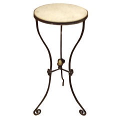 Antique Italian iron and marble stand