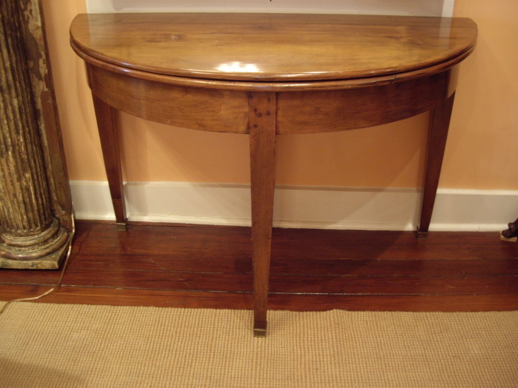 19th c. French walnut game table