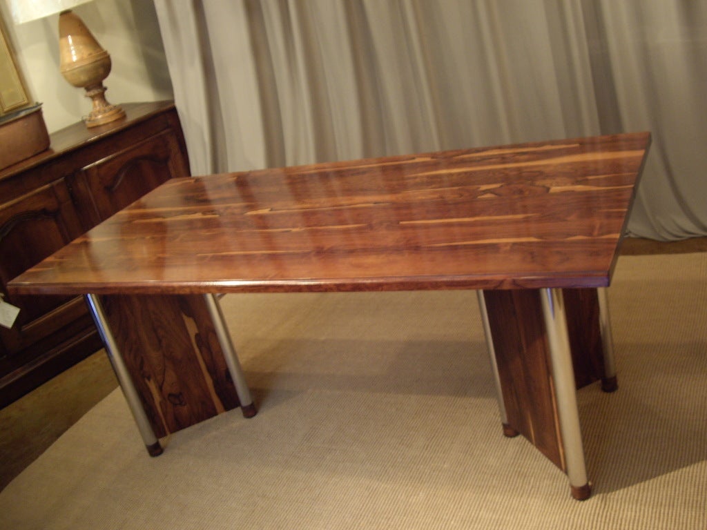 Pieff 1960's Rosewood and chrome Dining/Console table
