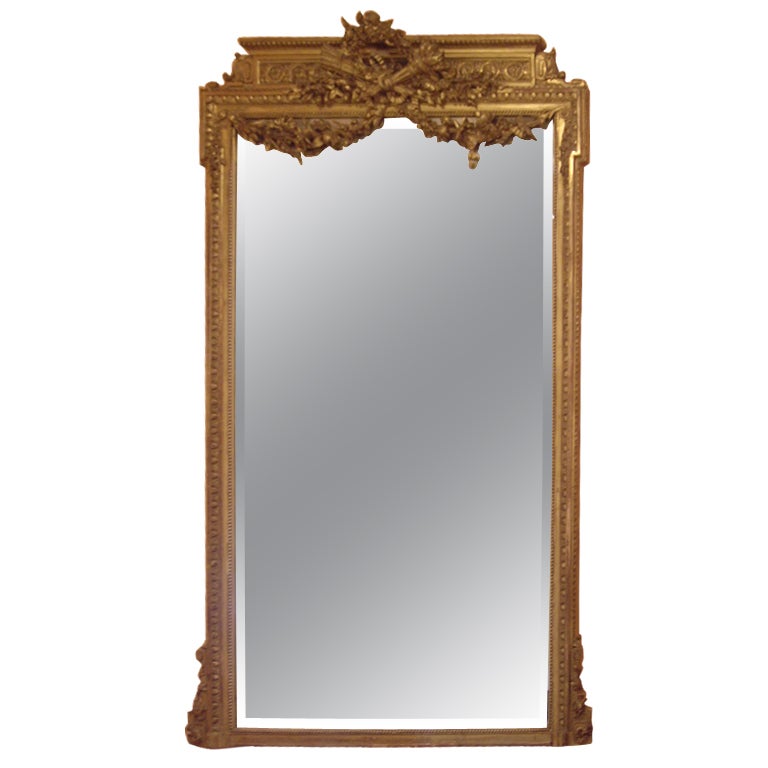 19th century French Louis XVI gilt mirror