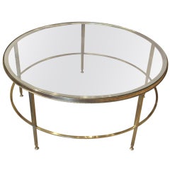 Vintage Round French Brass Coffee Table