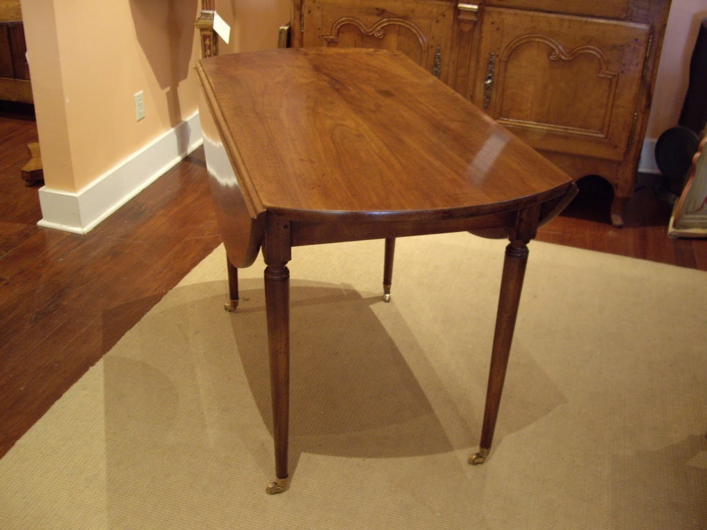 20th Century Directoire drop-leaf walnut table For Sale