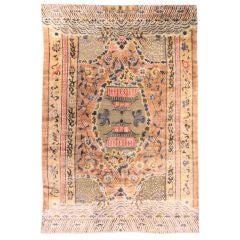 Antique Late 19th Century Silk Chinese Rug