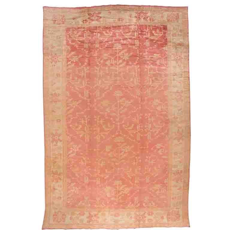Antique Turkish Oushak Rug