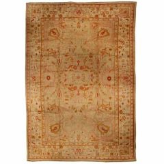 Antique Turkish Oushak Carpet 5