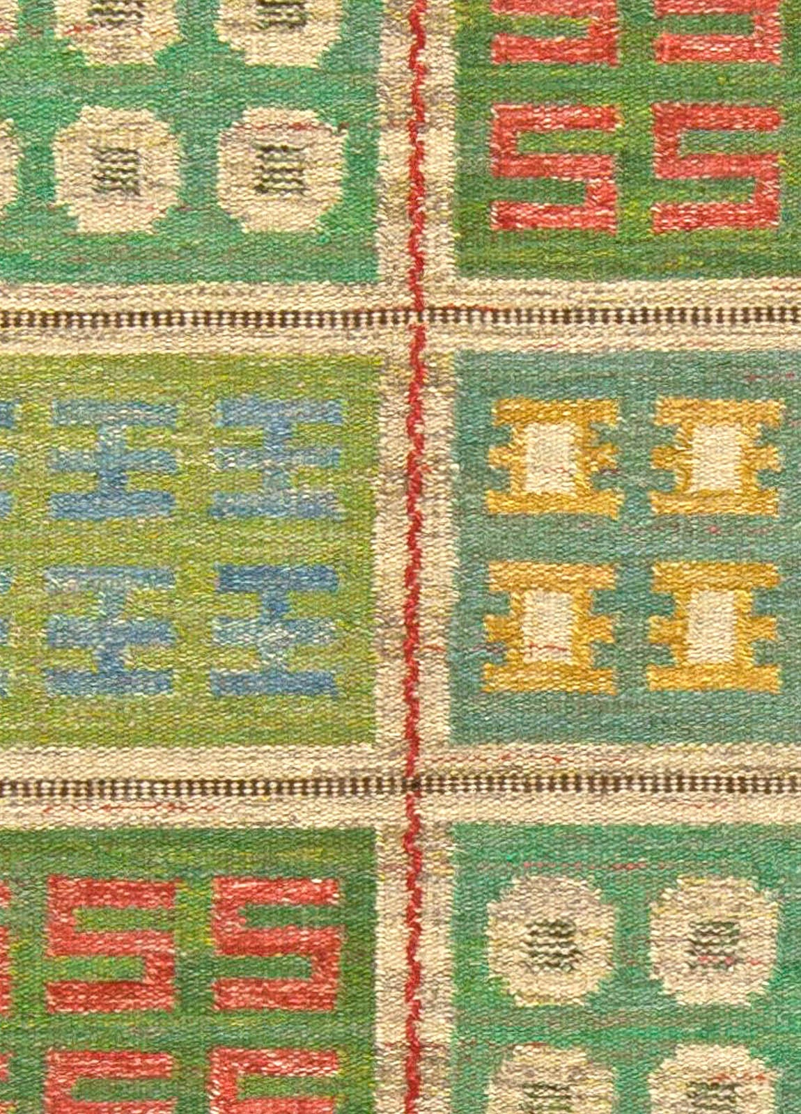 Vintage Swedish rug by Svensk Hemslöjd 'SH'.