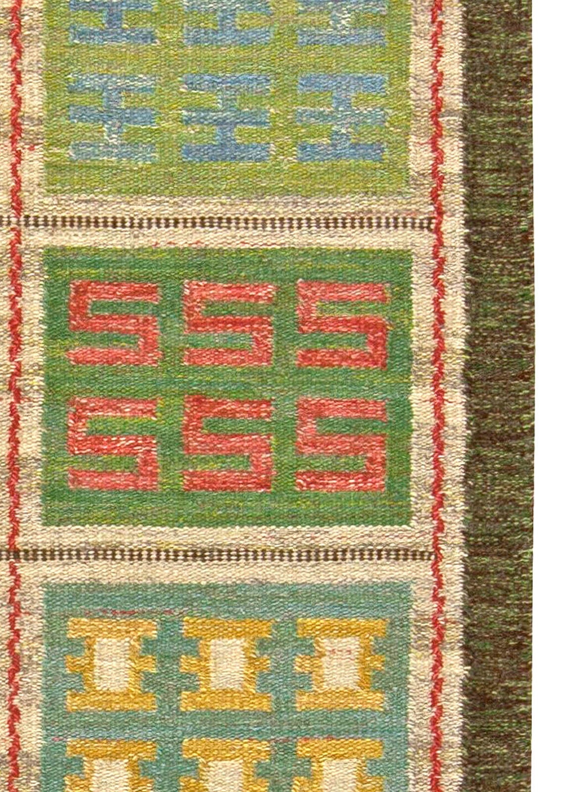 Vintage Swedish Rug by Svensk Hemslöjd 'SH' In Excellent Condition In New York, NY