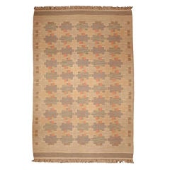 Vintage Swedish Flat Weave Rug