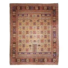 Vintage Swedish Pile Weave Rug