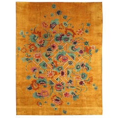 A Mid 20th Century Chinese Deco Rug A Mid 20th Century Chinese Deco Rug