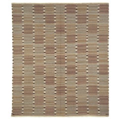 A Vintage Swedish Flat Woven Rug Designed by Barbro Nilsson