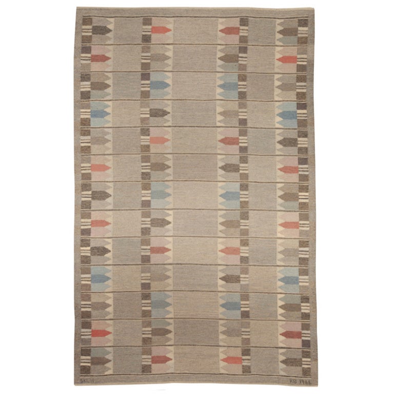 A VIntage Swedish Rug designed by Kerstin Butler For Sale