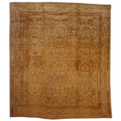 Antique Turkish Oushak rug
