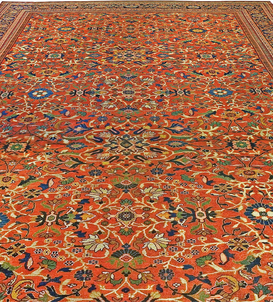 Hand-Woven Antique Persian Sultanabad Rug