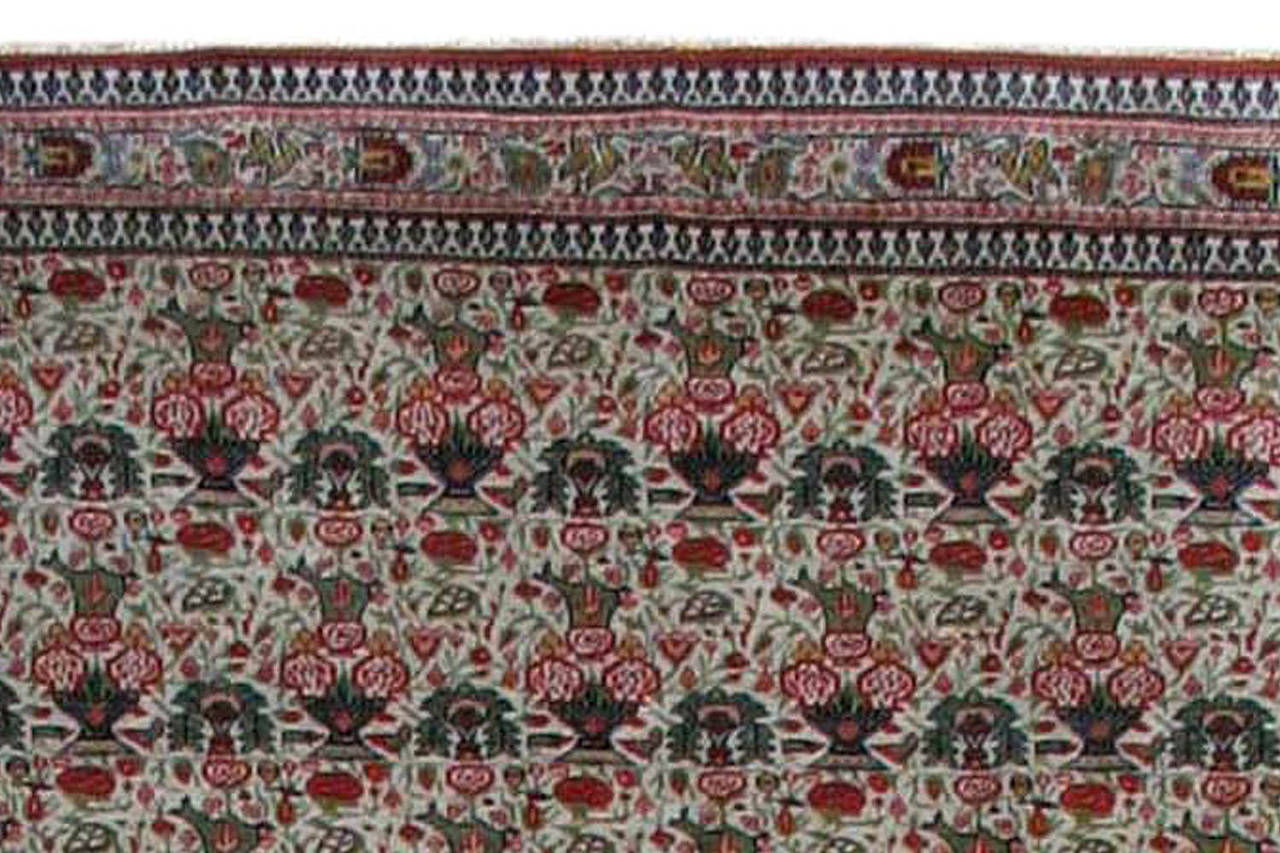 Wool Antique Persian Tehran Rug