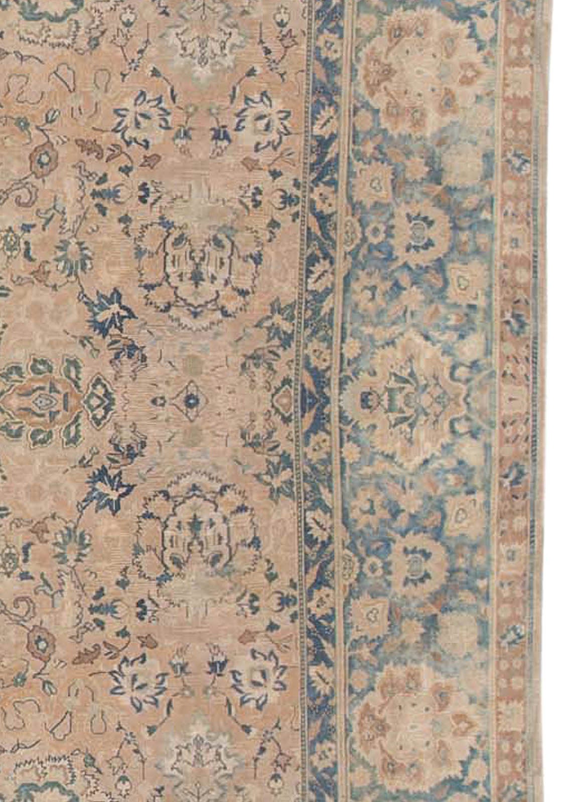 Antique North Indian Botanic Handmade Wool Rug In Good Condition For Sale In New York, NY