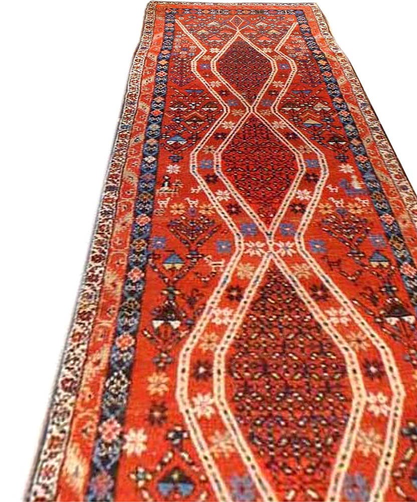 Antique Persian Hamadan Runner Rug