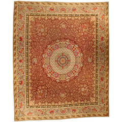 Antique French Aubusson Rug 1