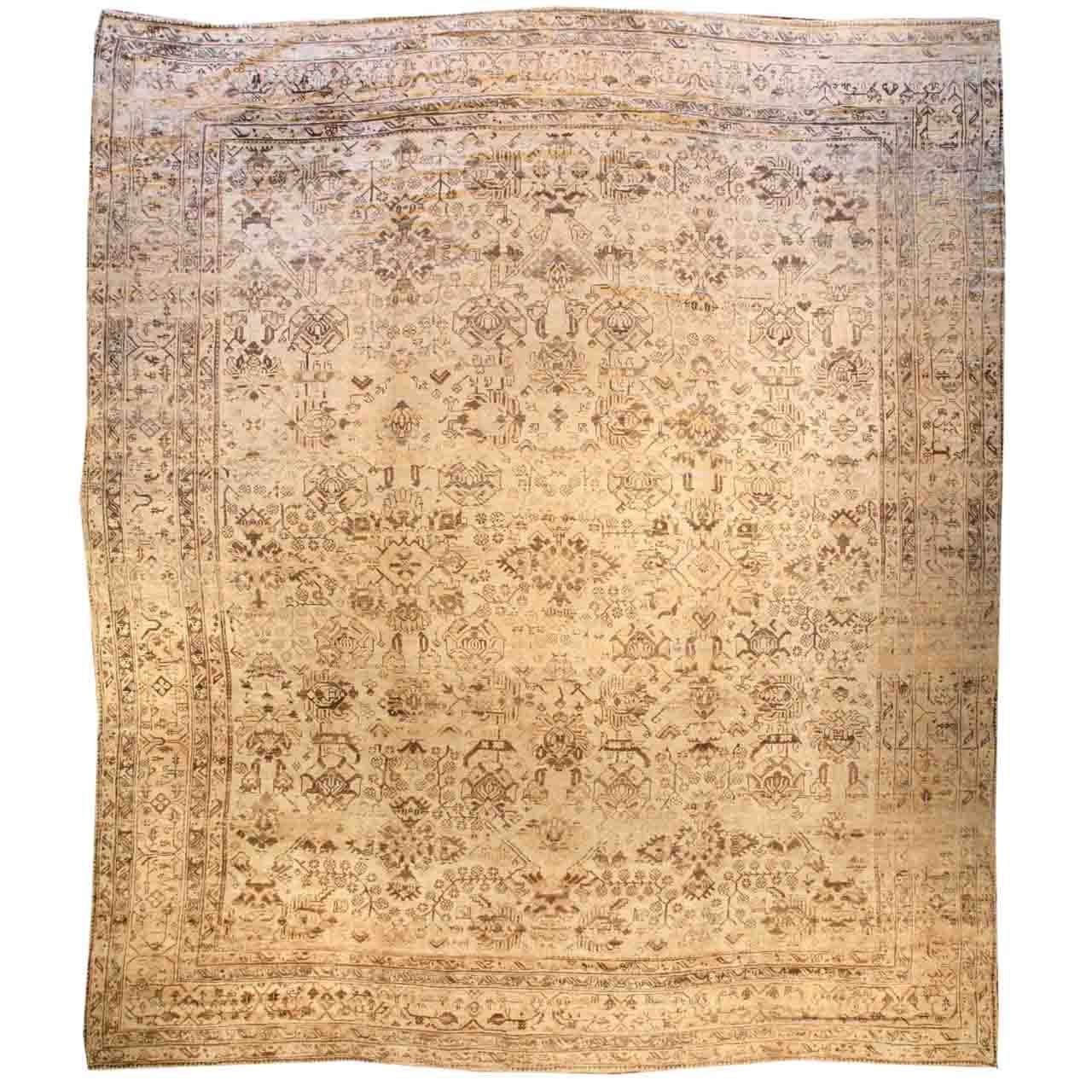 Antique Turkish Oushak Rug For Sale at 1stdibs