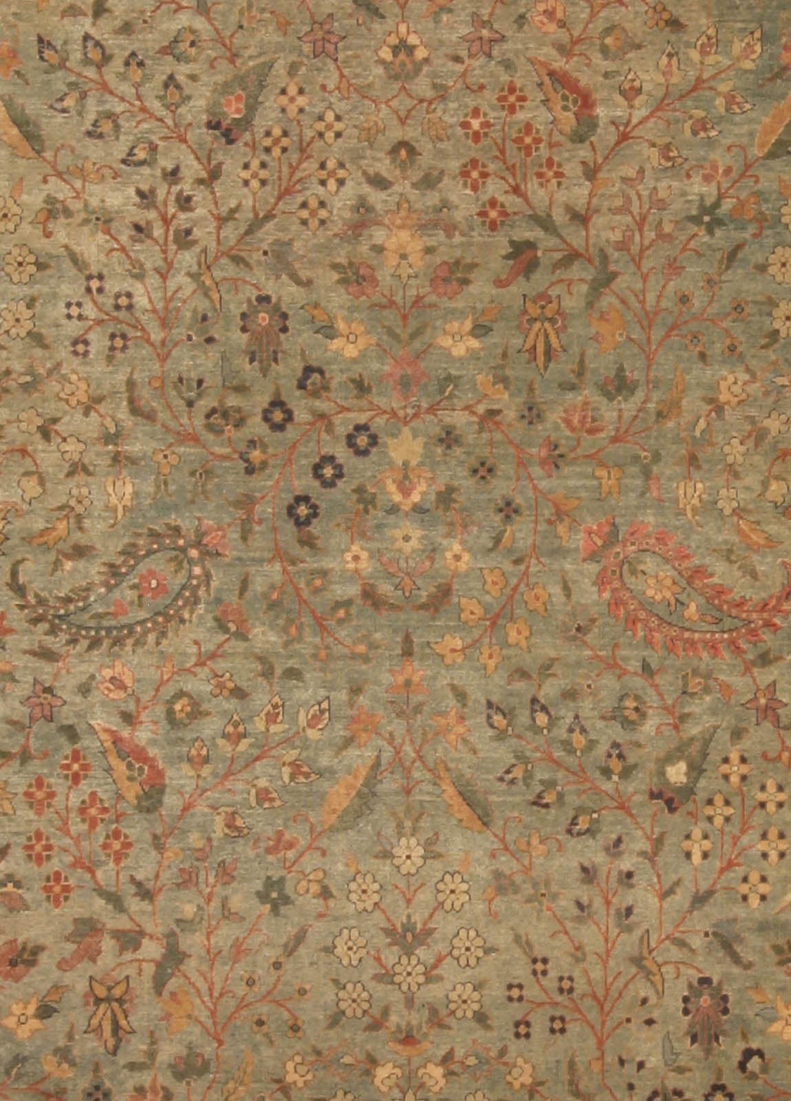 Authentic Indian botanic handmade wool rug
Size: 11'9