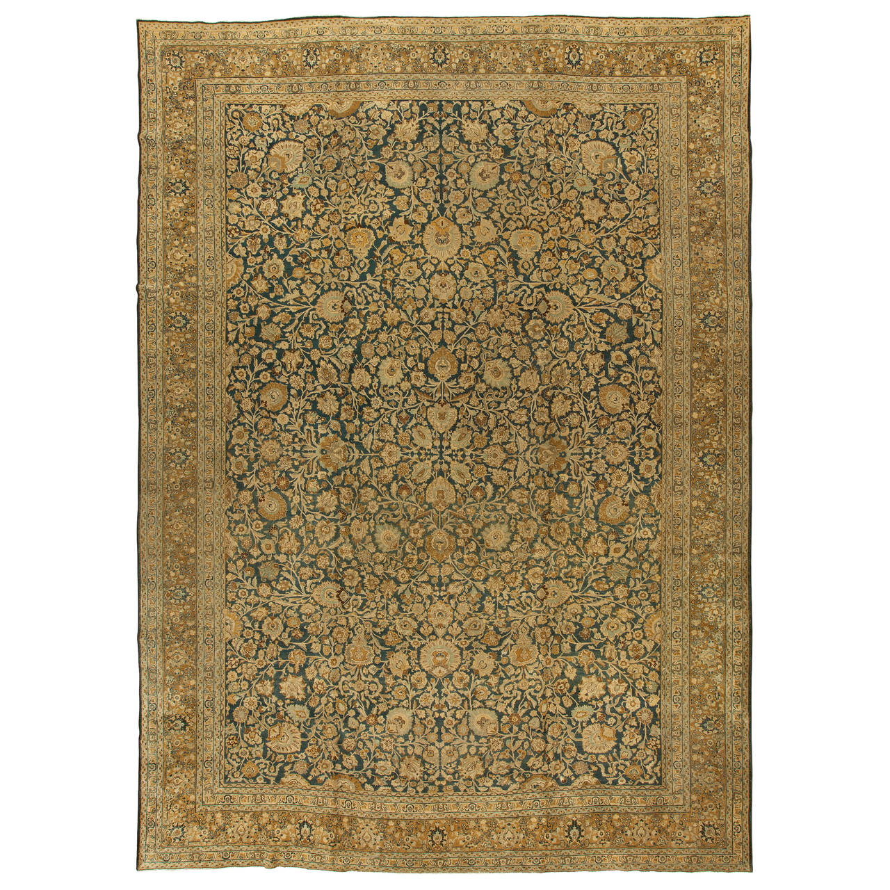 Antique Persian Tabriz Rug For Sale at 1stdibs