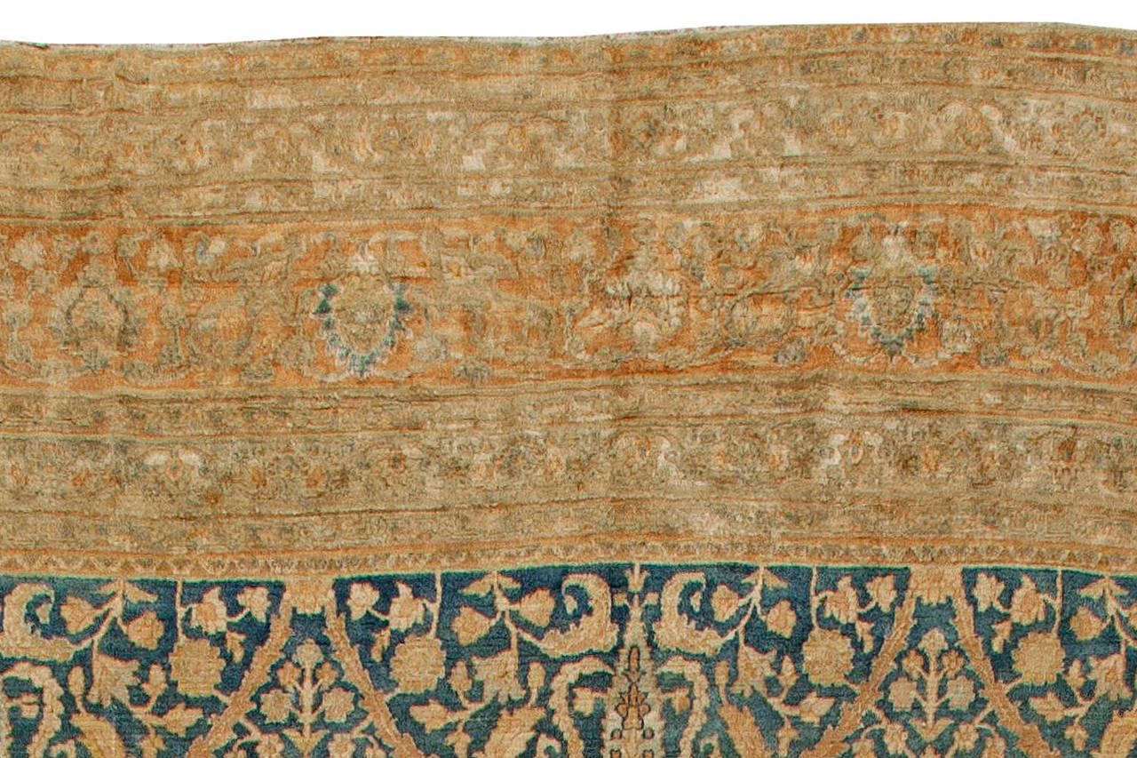 Antique Persian Khorassan Handmade Wool Rug For Sale 1