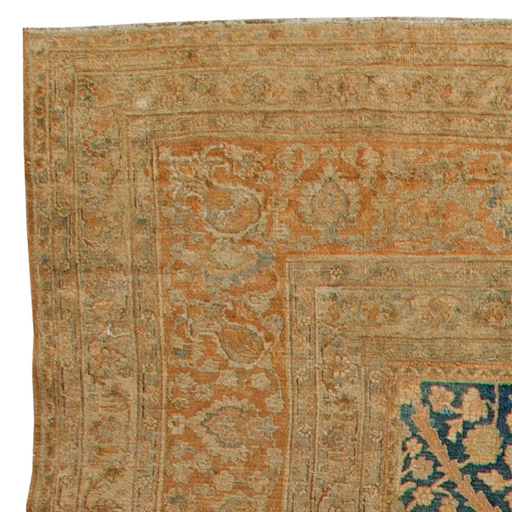 Antique Persian Khorassan Handmade Wool Rug For Sale 2