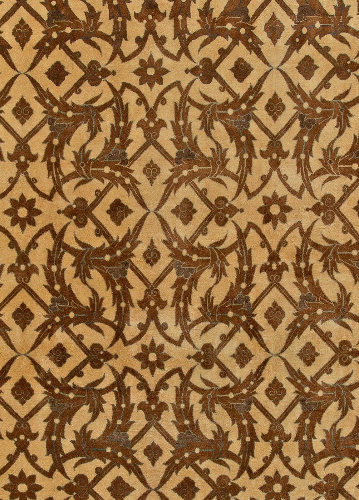 Tapis indien vintage Brown
Taille : 548 × 627 cm (18'0