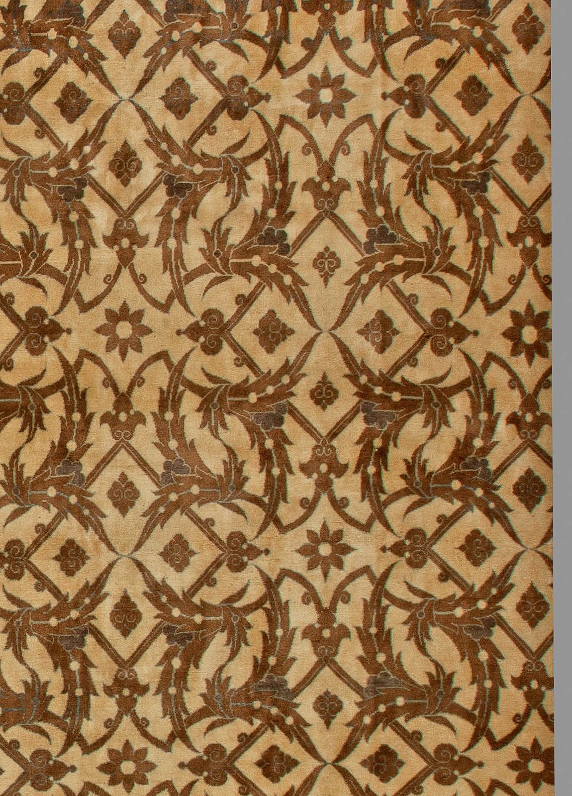 Tapis indien vintage Brown Bon état - En vente à New York, NY