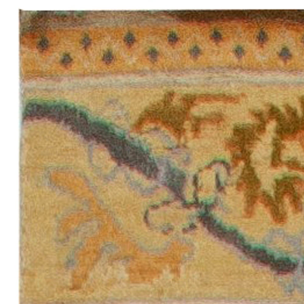 Mid-Century Modern Doris Leslie Blau Collection Midcentury Spanish Handmade Wool Runner (Fragment)