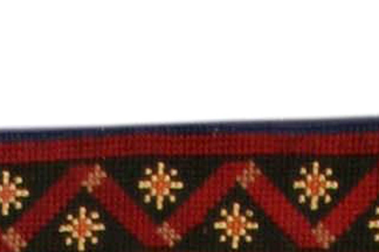 Doris Leslie Blau Antique English Narrow & Long Needlepoint Runner In Good Condition For Sale In New York, NY