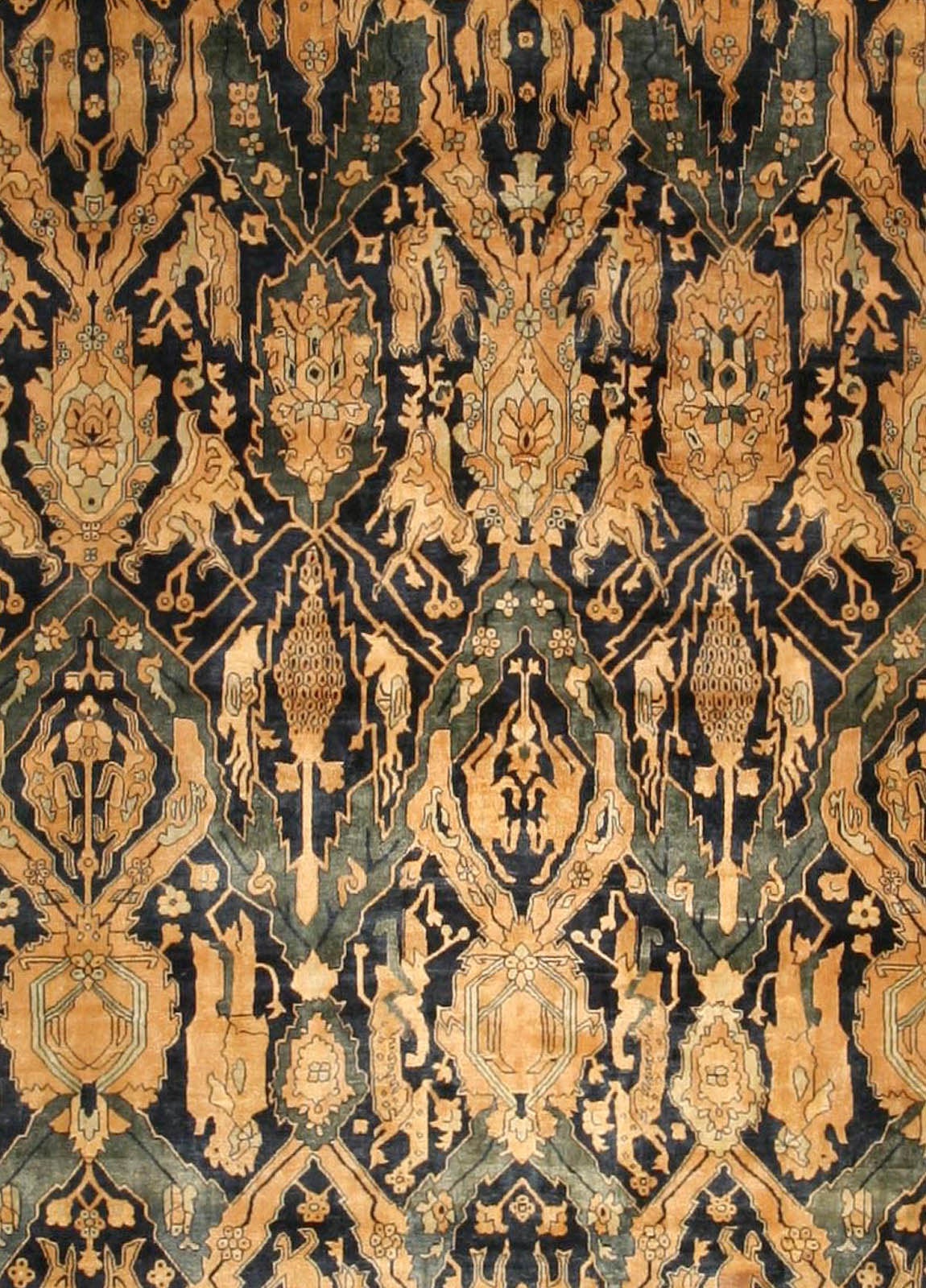Hand-Woven Antique Indian Rug