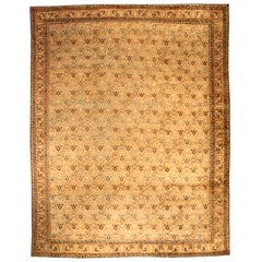 Large Vintage Indian Agra Handmade Wool Rug