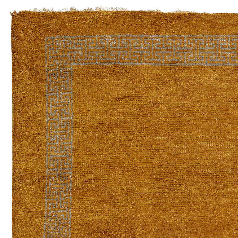 Golden Silk Chinese Rug For Sale at 1stdibs