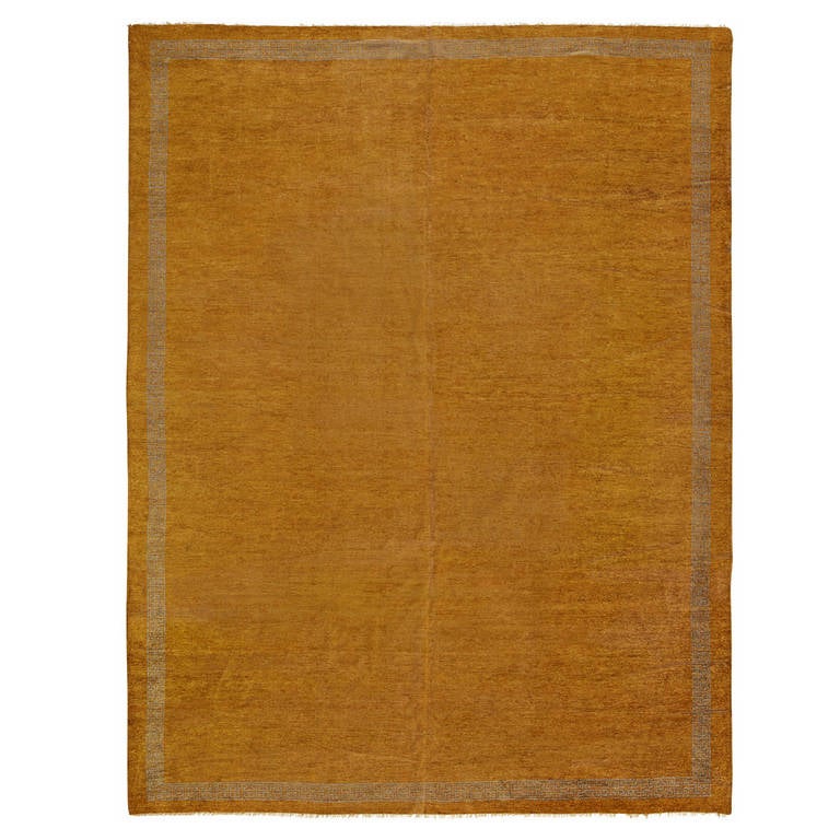 Golden Silk Chinese Rug For Sale at 1stdibs