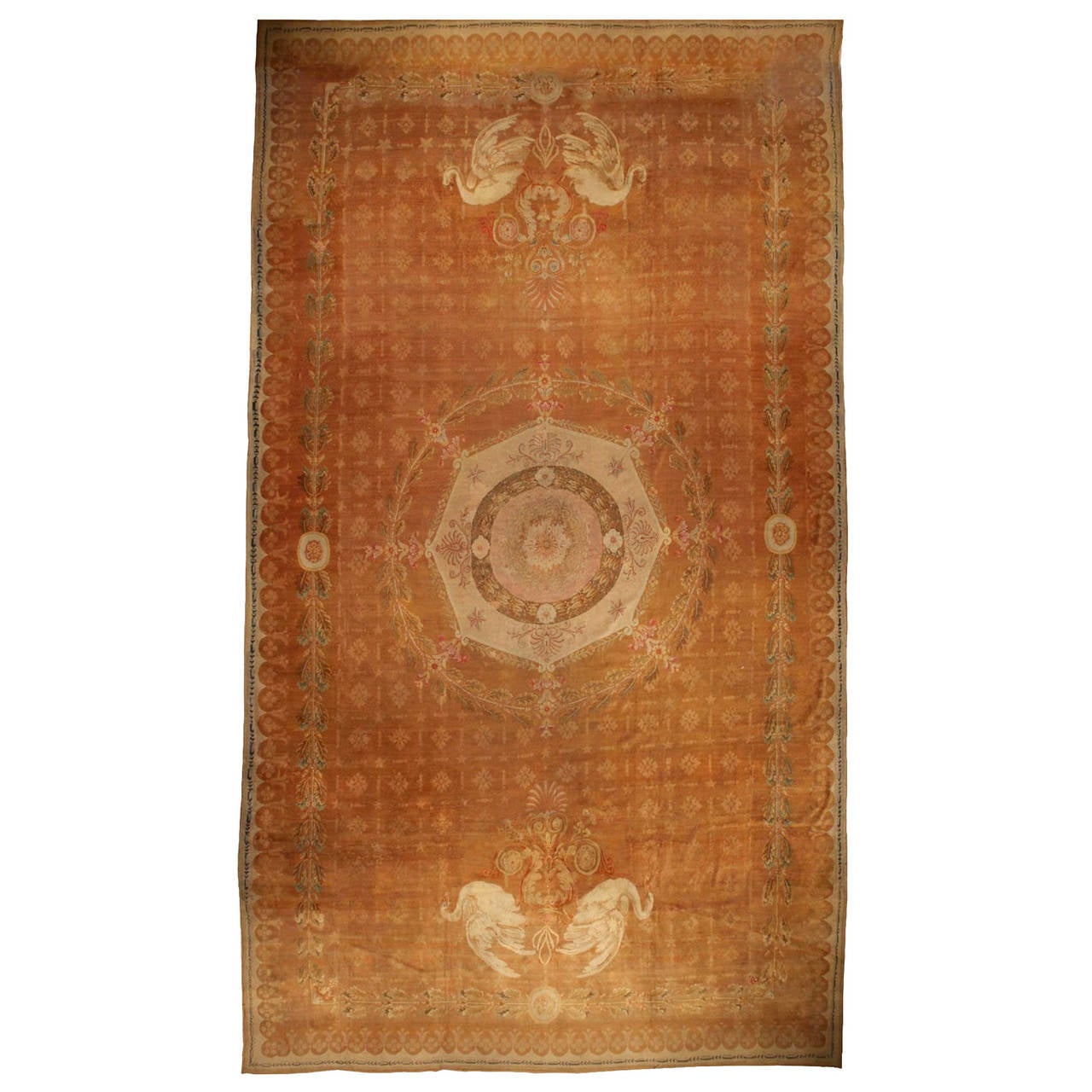 Antique French Directoire Savounery Rug For Sale at 1stdibs