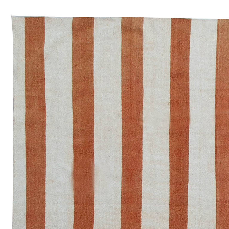 striped dhurrie rug
