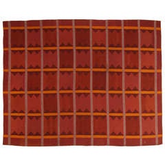 Vintage Swedish Flat-weave Rug