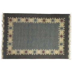Vintage Swedish Flat-weave Rug