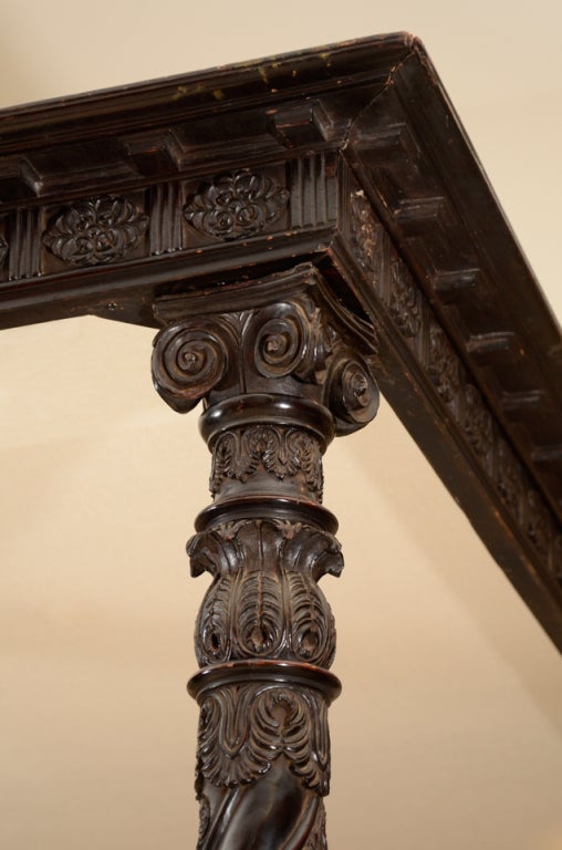 A Finely Carved Anglo-Indian Ebonized Mahogany Tester Bed 3
