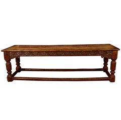 A 17th Century English Oak Console/Library Table